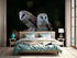 Twilight Barn Owls Mural #76
